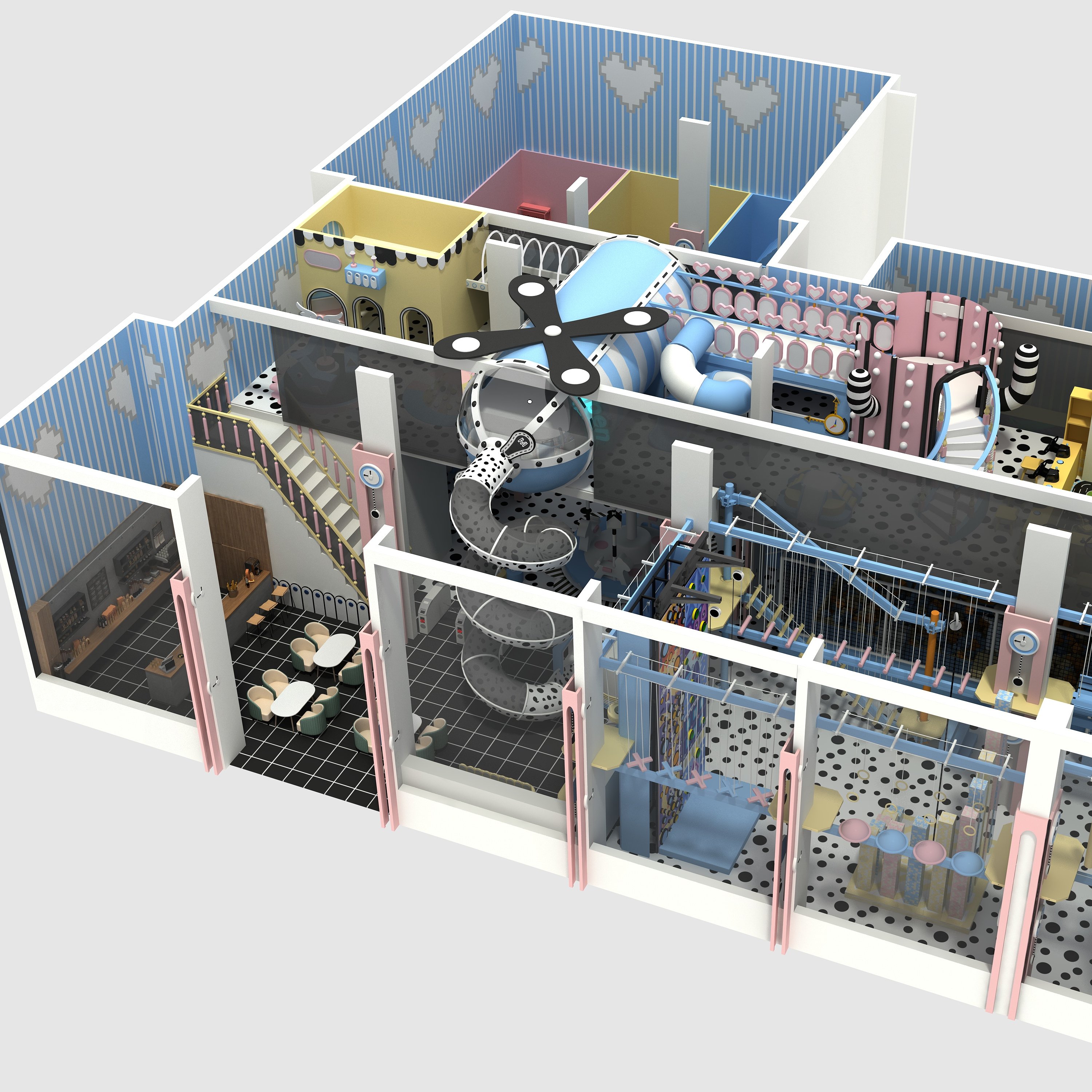 Super exciting experience, parent-child fun indoor trampoline park, Chinese manufacturer Liben